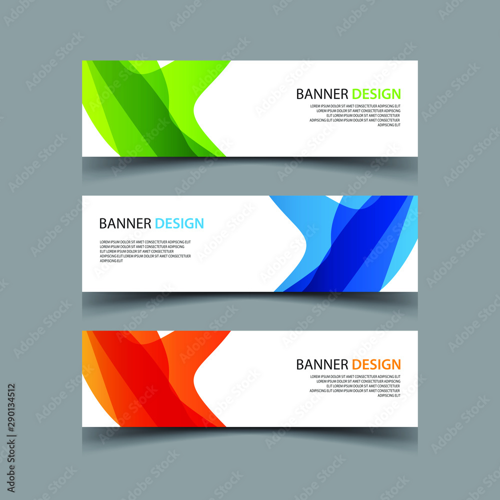 Naklejka premium Vector Abstract design banner web template