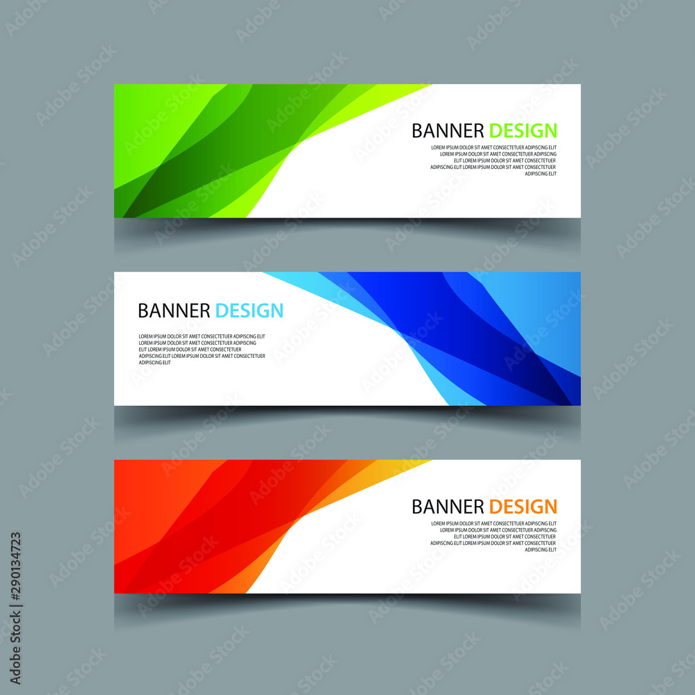 Naklejka premium Vector Abstract design banner web template