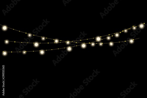 golden string light christmas string light photo