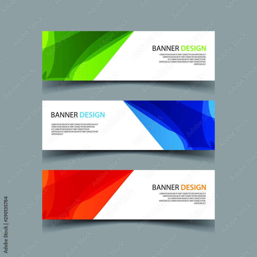 Naklejka premium Vector Abstract design banner web template