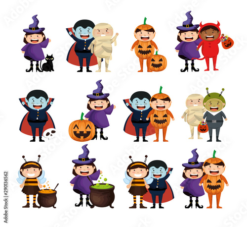 bundle halloween with costume children