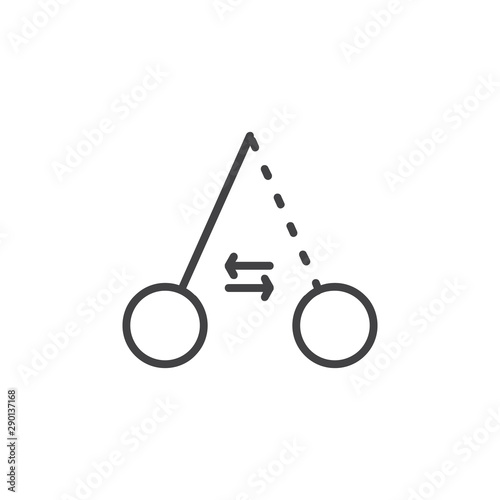 Hypnosis vector icon on white background.