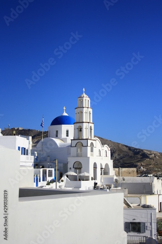  A church in Pyrgos, a small town on the island of Santorini
