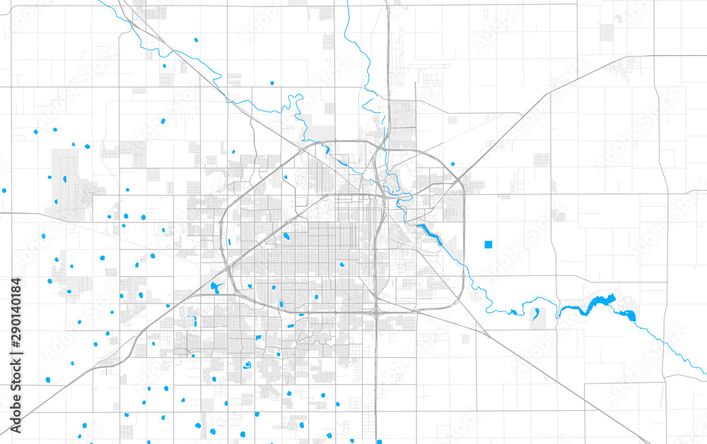 Rich detailed vector map of Lubbock, Texas, U.S.A. Stock Vector Adobe