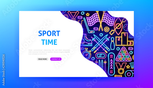 Sports Neon Landing Page