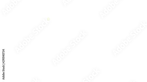 tennis balls explosion on white background, isolated