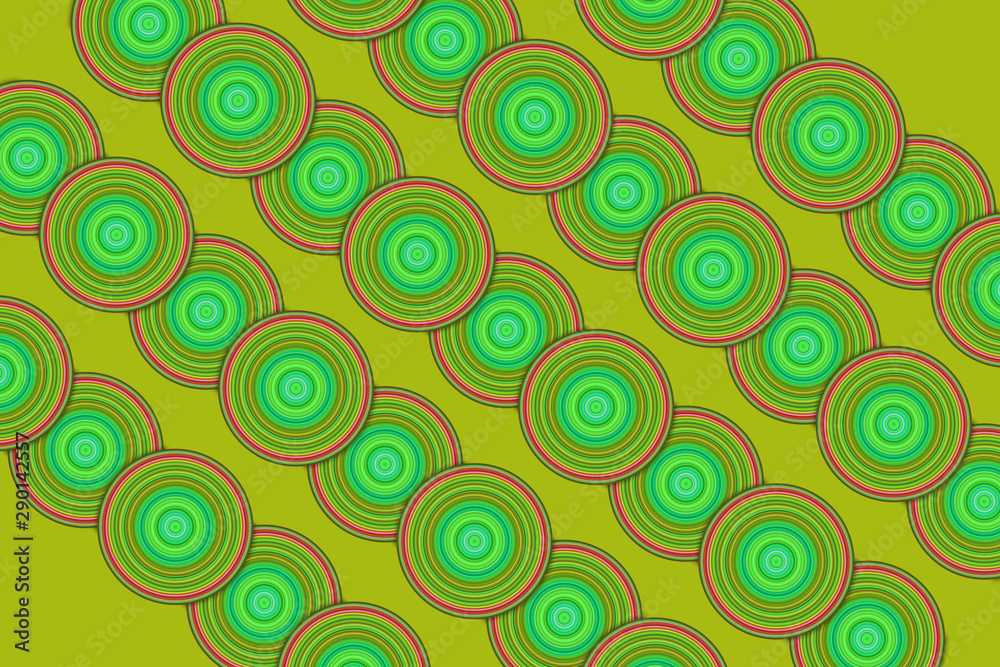 Colored circles background, illustration.