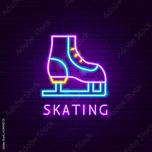 Skating Neon Label