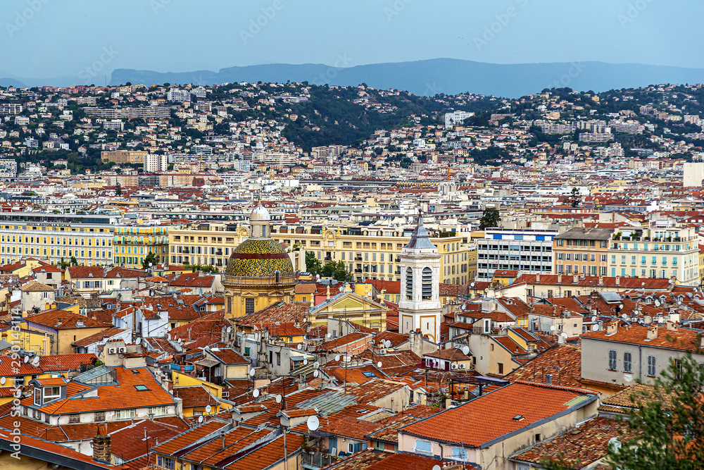 Stadtpanorama von Nizza, Frankreich