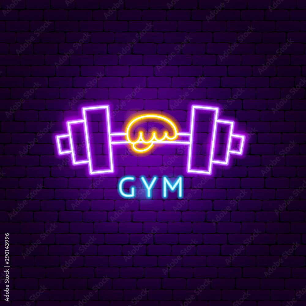 Gym Neon Label Gym Neon Label