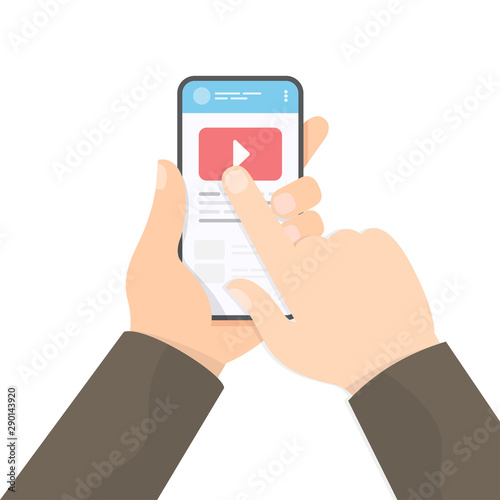 Watching video with smartphone