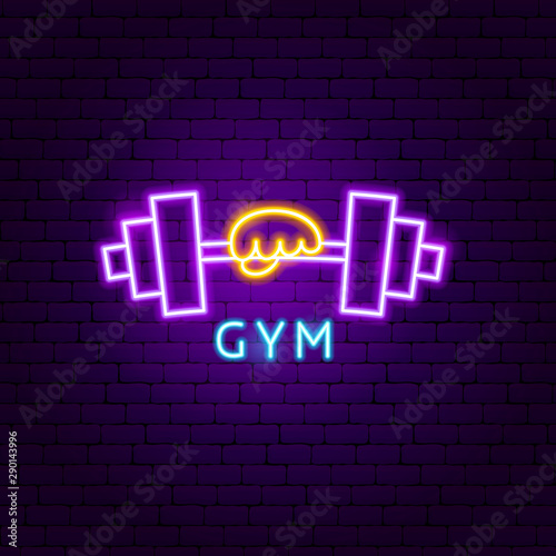 Gym Neon Label