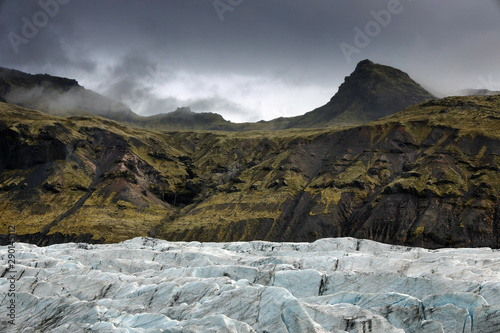 Svinafellsjokull Glacier landscape in Skaftafell Natural Park, Iceland, Europe © Rechitan Sorin