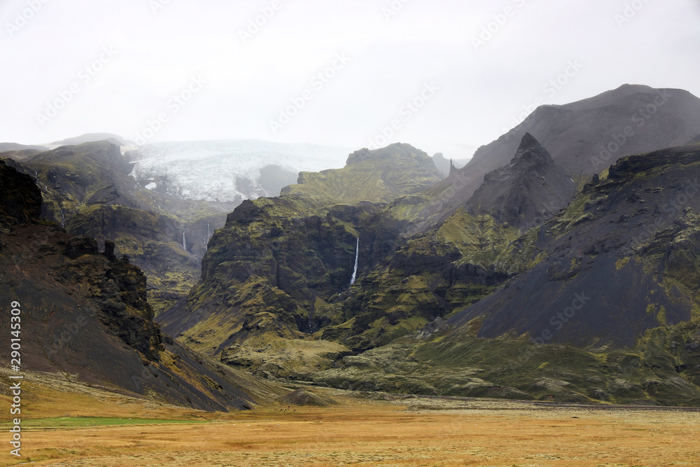 Volcanic landscape in South Iceland, Europe
