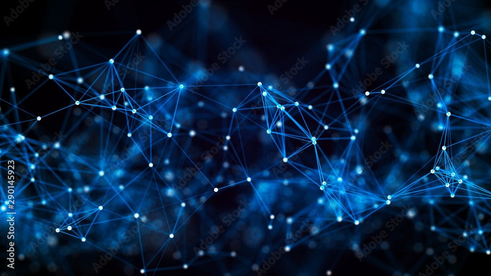 Abstract connecting lines and dots structure on dark HD wallpaper | Pxfuel