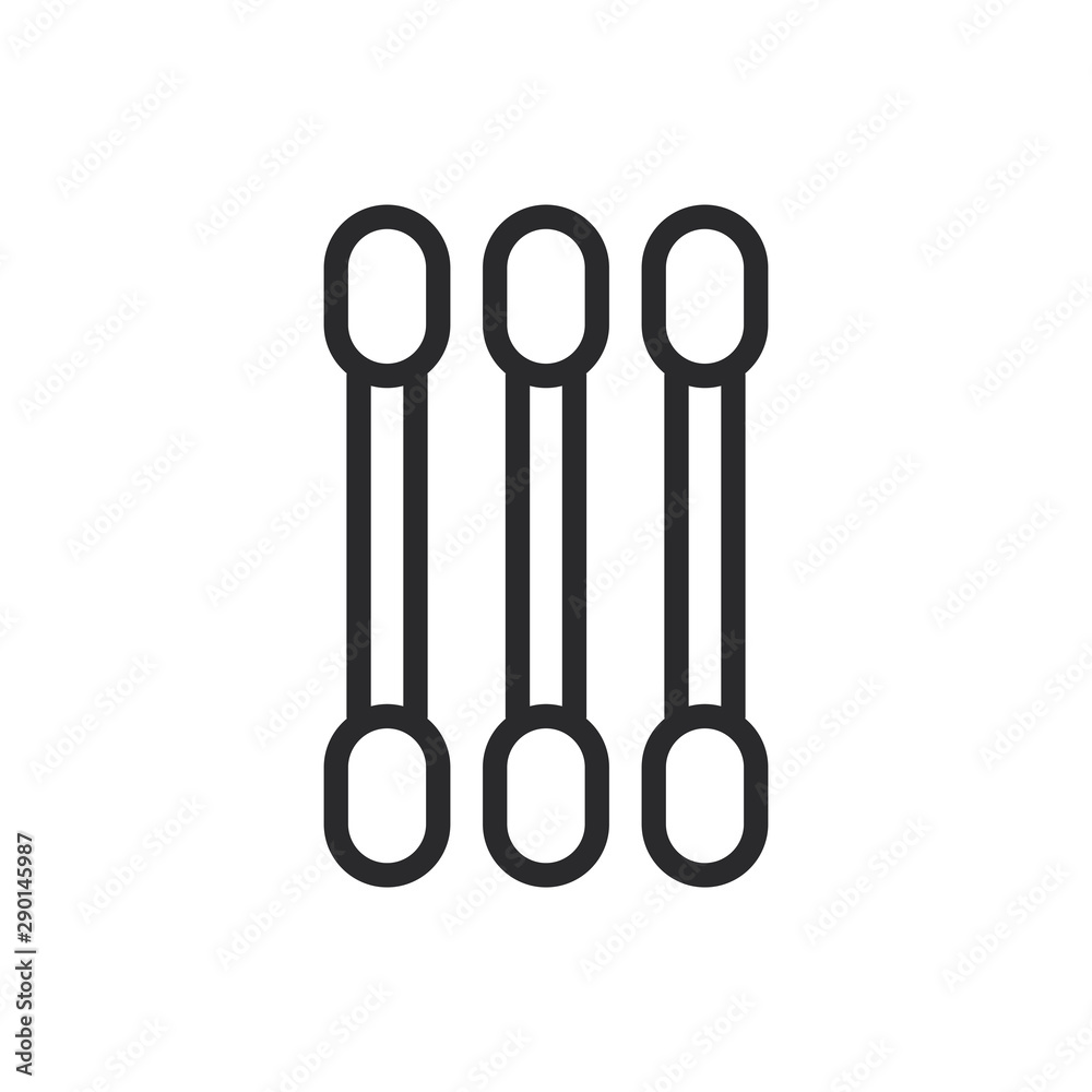Cotton swab vector icon in modern style for web site and mobile app Cotton swab vector icon in modern style for web site and mobile app