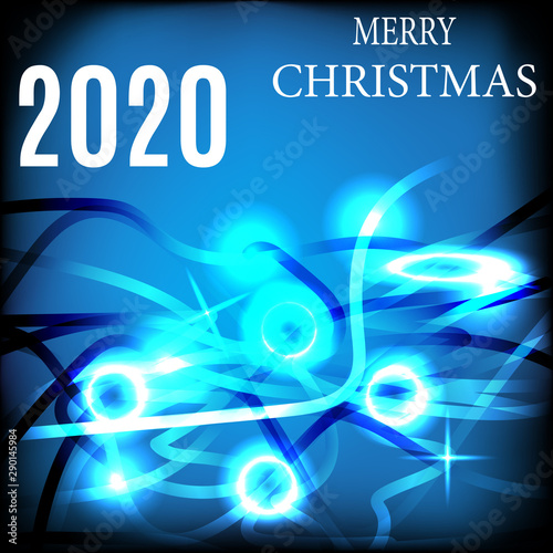 2020 New Year and Merry Christmas Background. Vector Illustration