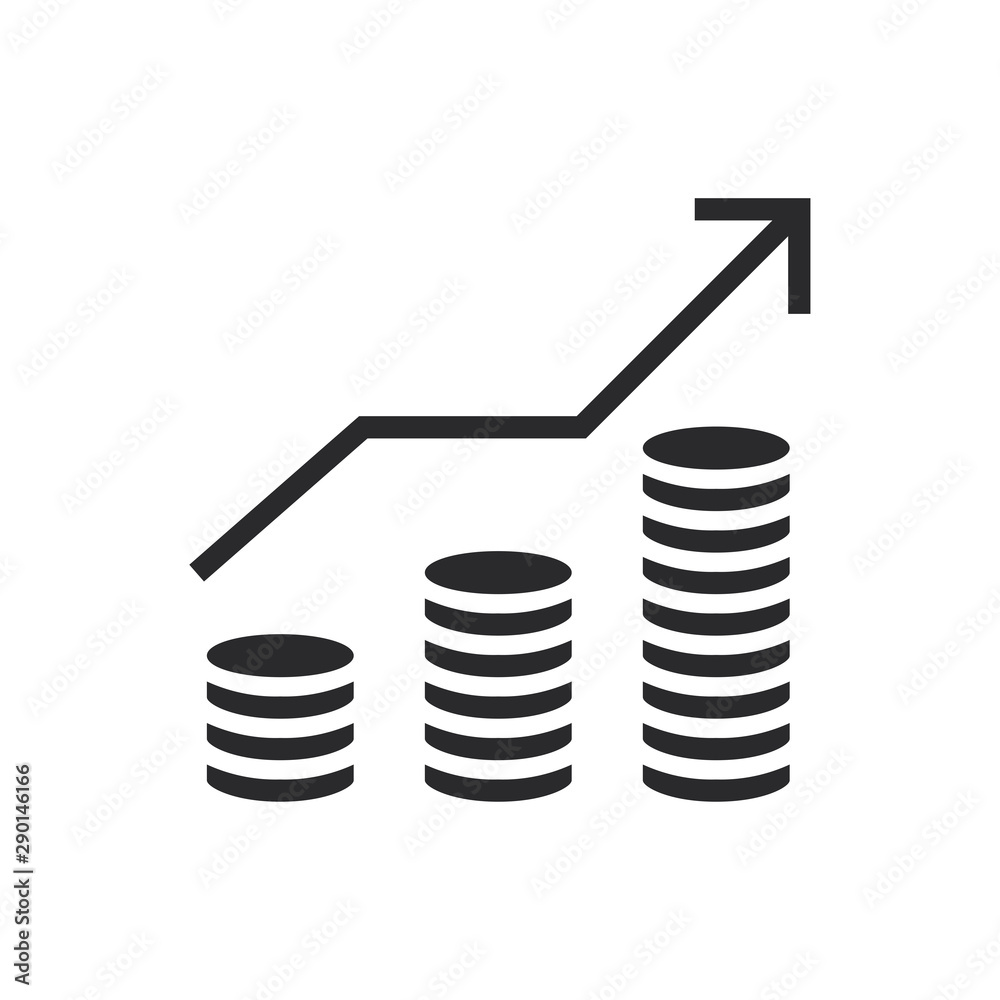 Business, finance vector icon in modern style for web site and mobile app