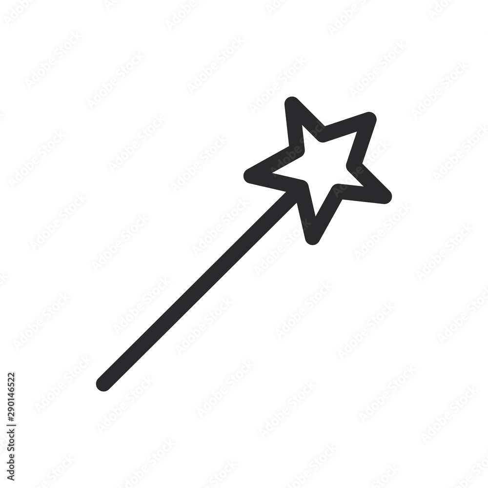 Magic wand vector icon in modern style for web site and mobile app Magic wand vector icon in modern style for web site and mobile app