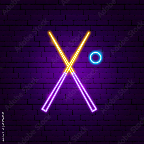 Billiards Cue Neon Sign
