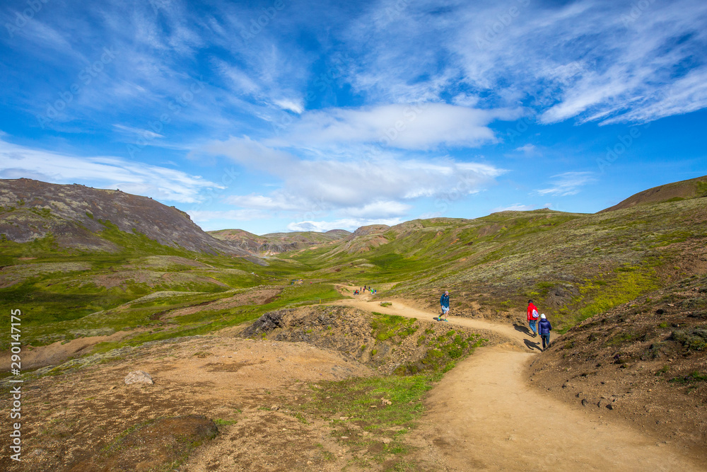 Reykjanes Skaginn, Iceland »; August 2017: A beautiful path to reach the hot springs in Iceland