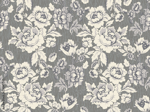 Neutral coloured rose pattern