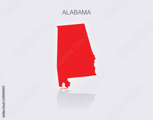 State of Alabama Map in the United States of America Free Download State of Alabama Map in the United States of America - GFXLoad