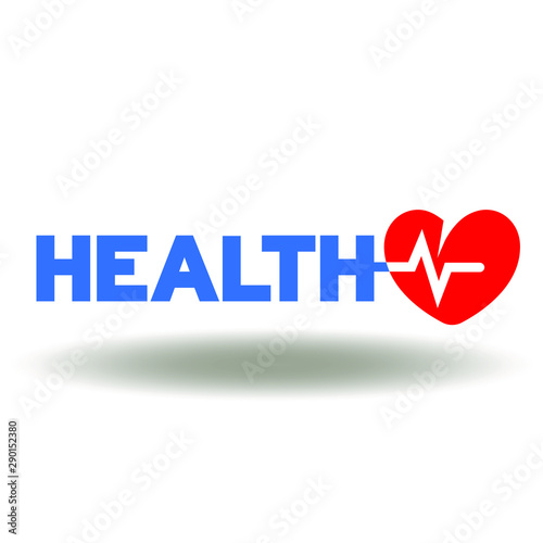 Health care heart rate icon vector. Healthcare palpitation illustration. Medical cardio logo.