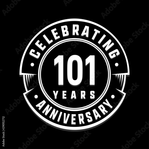 Celebrating 101st years anniversary logo design. One hundred and one years logotype. Vector and illustration. photo