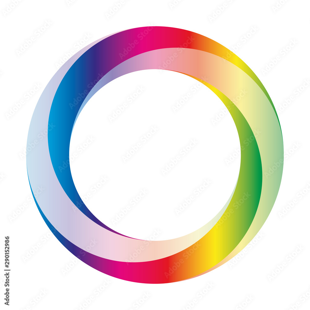 Orbit icon. Rounded vector ring designed with blended gradients in rainbow spectrum colors Orbit icon. Rounded vector ring designed with blended gradients in rainbow spectrum colors