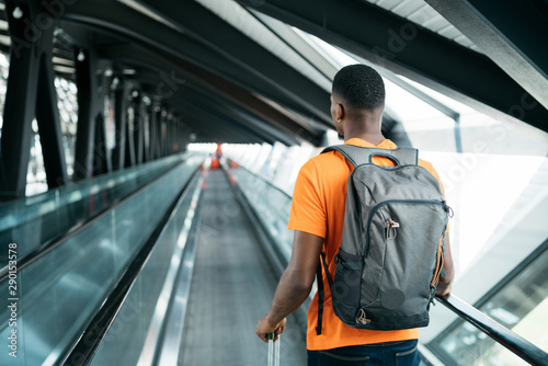 man walking at the airport