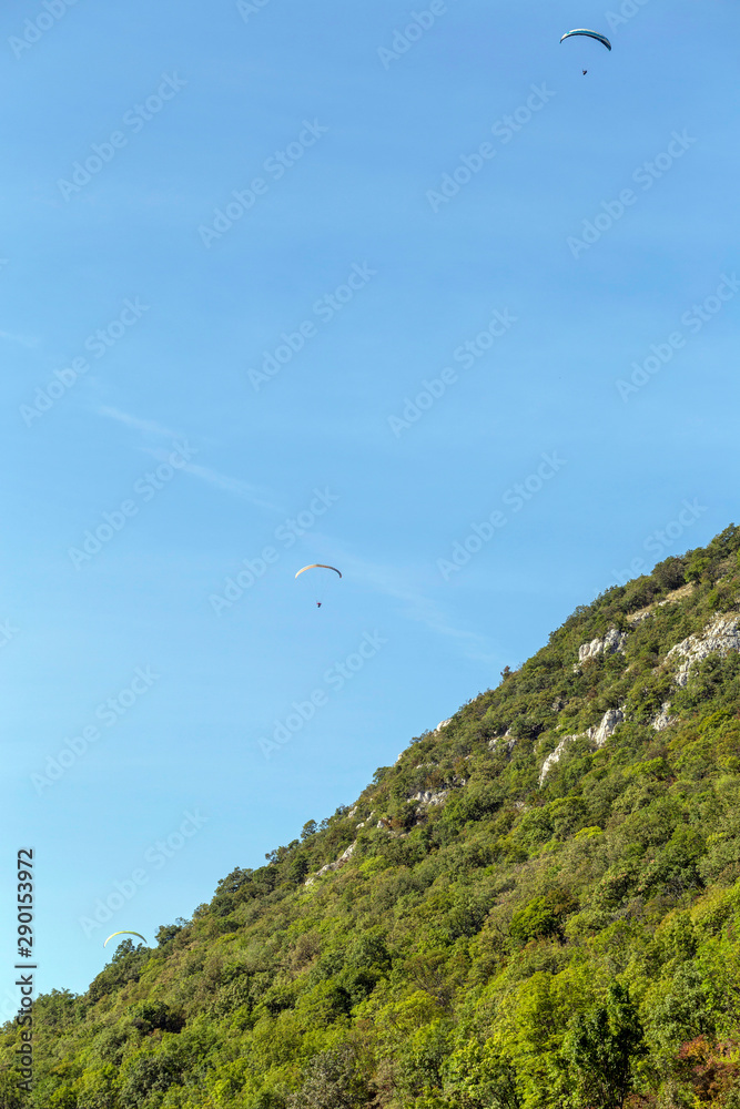 Paraglider over the Pilis mountain
