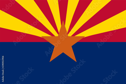 Flag of US State of Arizona Vector illustration