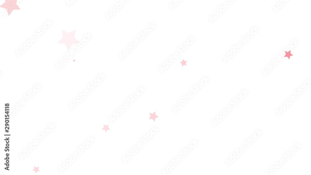 explosion of red stars on a white background, fly apart