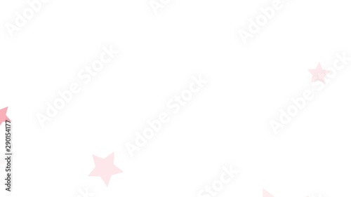 explosion of red stars on a white background, fly apart