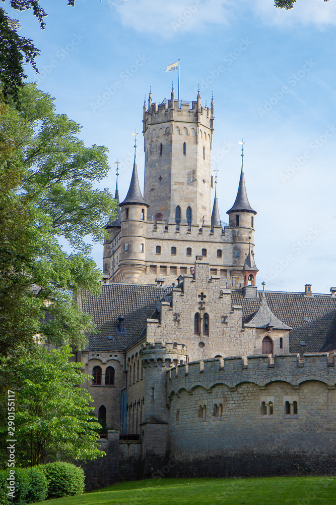Fototapeta premium Exterior of Marienburg castle near Hanover, Germany