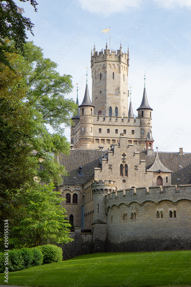 Exterior of Marienburg castle near Hanover, Germany