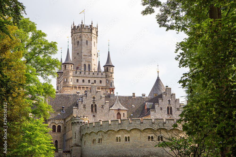 Exterior of Marienburg castle near Hanover, Germany