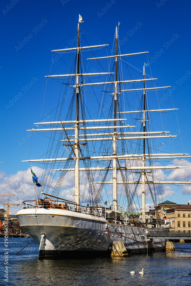 Historical nautical ship in Stockholm, Sweden Historical nautical ship in Stockholm, Sweden