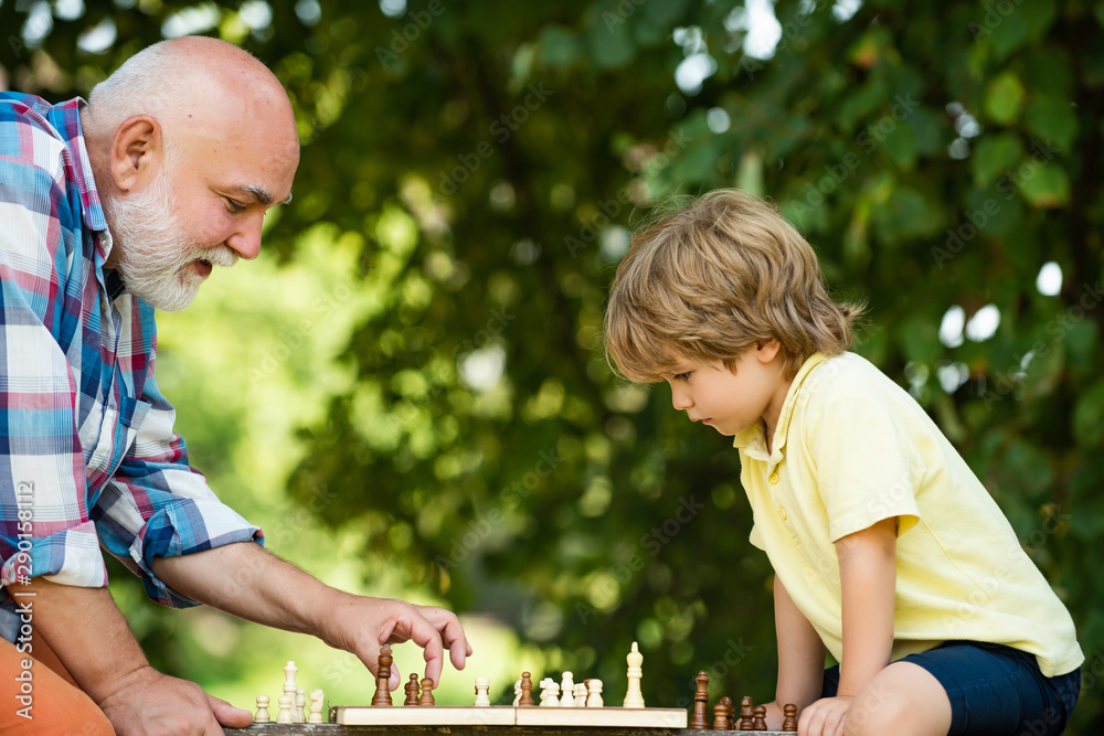 Old Man Playing Chess - Stock Photos