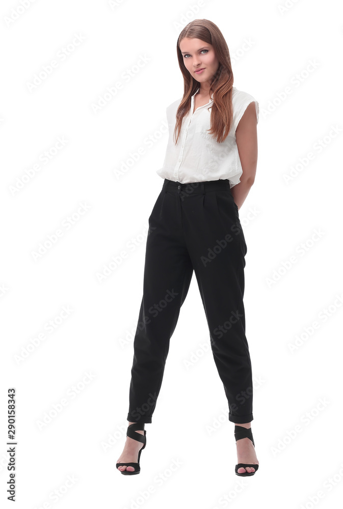 elegant young business woman. isolated on white elegant young business woman. isolated on white