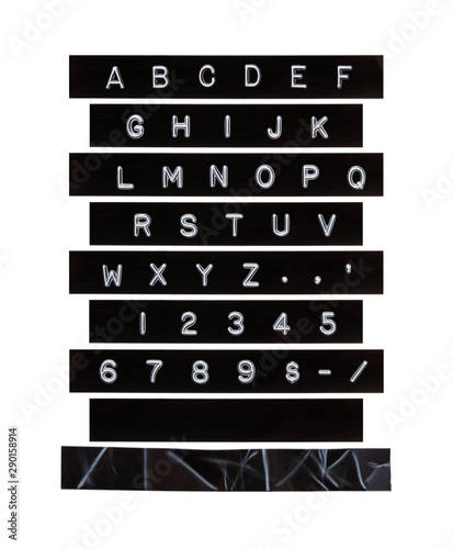 Embossed Alphabet Letter Tape
