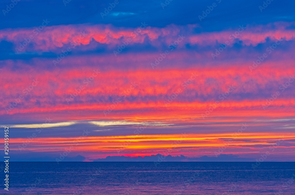 Spectacular Colors at Twilight over Lake Michigan