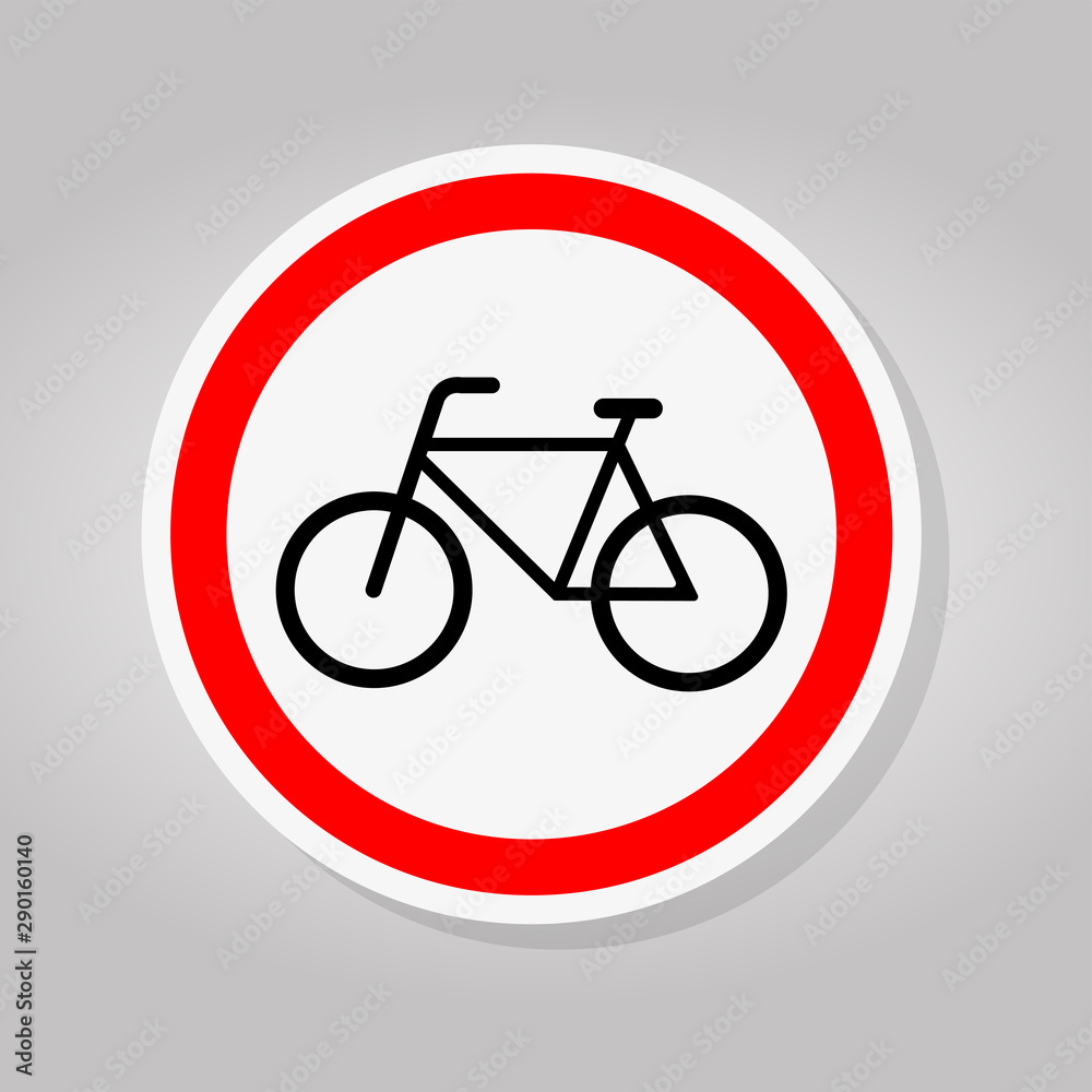 Bicycles Only traffic Road Sing Isolate On White Background,Vector Illustration Bicycles Only traffic Road Sing Isolate On White Background,Vector Illustration