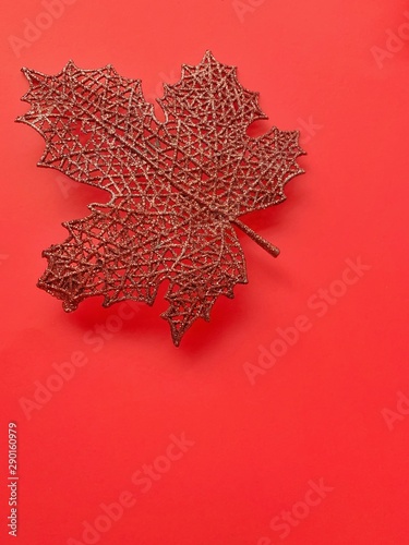 snowflake on red background