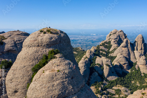 Monistrol de Montserrat, Cataluna, Spain aerial view   photo