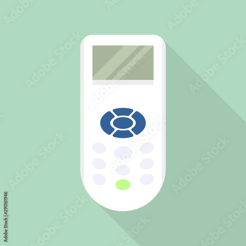 Button remote control conditioner icon. Flat illustration of button remote control conditioner vector icon for web design