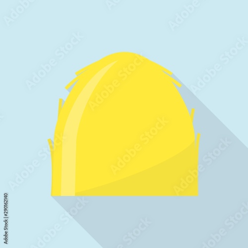 Bale of hay icon. Flat illustration of bale of hay vector icon for web design
