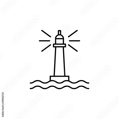 Lighthouse, pirate icon. Element of pirate thin line icon