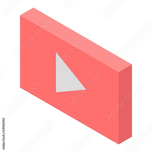 Internet video icon. Isometric of internet video vector icon for web design isolated on white background